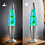 Global Gizmos Blue & Green Retro Lava Lamp