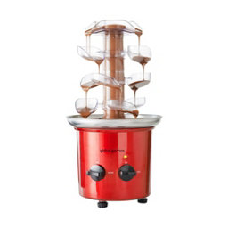 Global Gizmos Chocolate Fountain 50999 Red Chocolate fountain with Tabletop Design