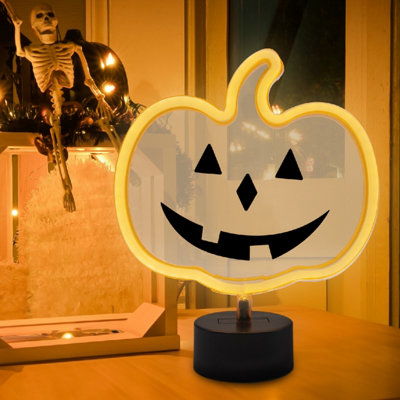 Global Gizmos LED Halloween Pumpkin Light / Bright Orange