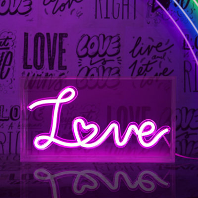 Global Gizmos Love Acrylic Neon Light DIY at B Q