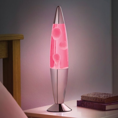 Global Gizmos Pastel Pink Retro Lava Lamp