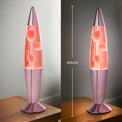 Global Gizmos Pastel Pink Retro Lava Lamp