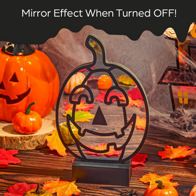 Global Gizmos Pumpkin Halloween Light - Infinity Mirror Decoration