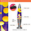 Global Gizmos Purple & Yellow Retro Lava Lamp