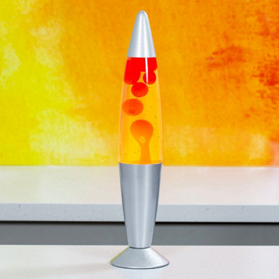 Global Gizmos Red & Yellow Retro Lava Lamp