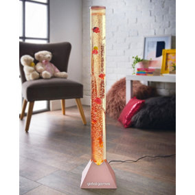 Global Gizmos Standing Fish Bubble Lamp - Rose Gold Base