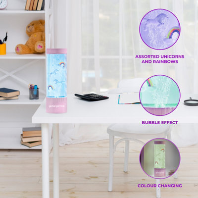 Global gizmos unicorn bubble shop lamp