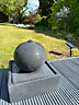Globe On Plate Box Water Feature with LED Lights - Solar Panel 37x37x37