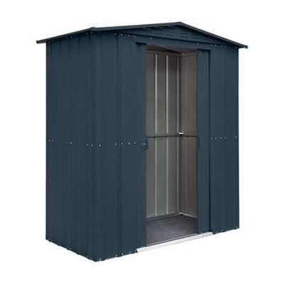 Globel 10x10ft Apex Metal Garden Shed - Grey