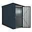 Globel 4x8ft Lean-To Metal Garden Shed - Anthracite Grey