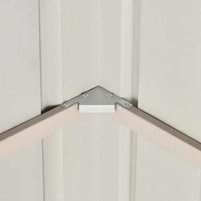 Globel 6 x 3 Apex Metal Storage Shed Sliding Doors - Grey