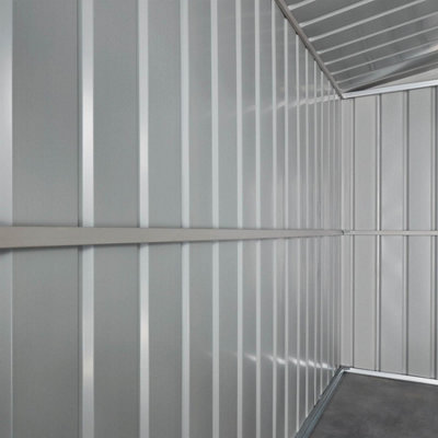 Globel 6 x 3 Apex Metal Storage Shed Sliding Doors - Grey