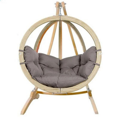 Globo Hammock Single Seater Chair Set - Taupe