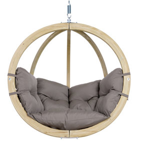 Globo Single Hanging Chair - Taupe