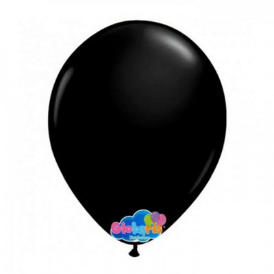 Globos Latex Plain Balloons (Pack of 100) Black (5in)