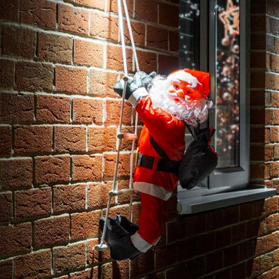 GloBrite Hanging Santa Climbing Rope Ladder - 60 cm - Large Outdoor ...
