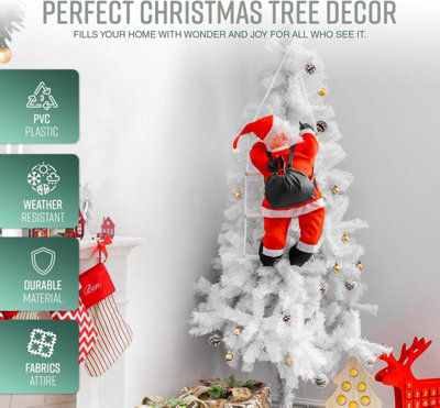 GloBrite Hanging Santa Climbing Rope Ladder - 60 cm - Large Outdoor ...