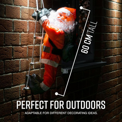 GloBrite Hanging Santa Climbing Rope Ladder - 60 cm - Large Outdoor ...