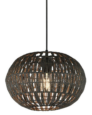 Grey rattan deals lampshade