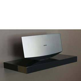 Gloss Black Floating Shelf 60x30x5cm
