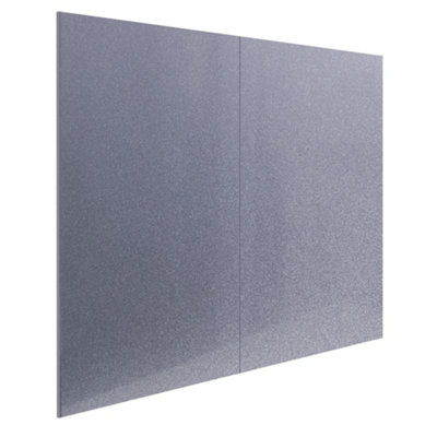 Gloss Grey Shimmer Bathroom PVC Cladding Shower Wet Wall Panels 1m x 2 ...