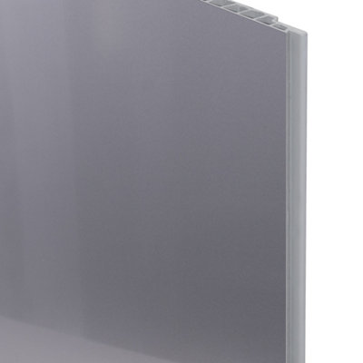 Gloss Grey Shimmer Bathroom PVC Cladding Shower Wet Wall Panels 1m x 2 ...