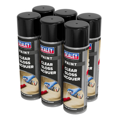 Gloss Lacquer 500ml, Clear - Pack of 6