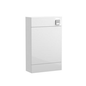 Gloss White Back to Wall WC Unit 500mm Modern Bathroom Slim Unit