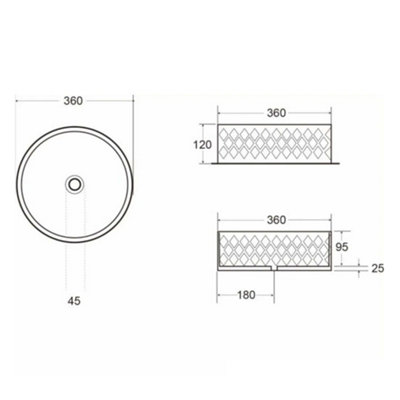 Gloss White Ceramic Round Countertop Bathroom Wash Basin Sink - 3