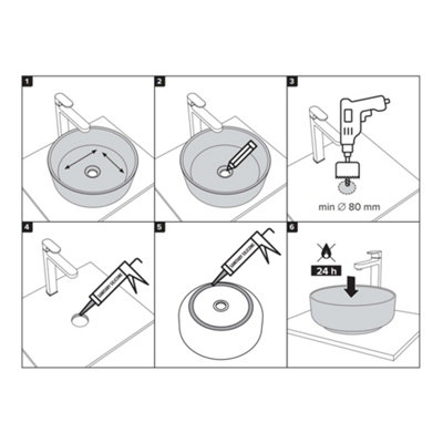 Gloss White Ceramic Round Countertop Bathroom Wash Basin Sink - 4