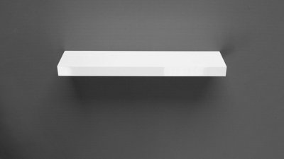 Gloss White Floating shelf 60x15x3.8cm
