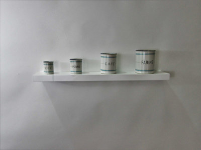 Gloss White Floating shelf 60x15x3.8cm