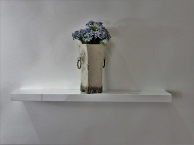 Gloss White Floating shelf 60x15x3.8cm