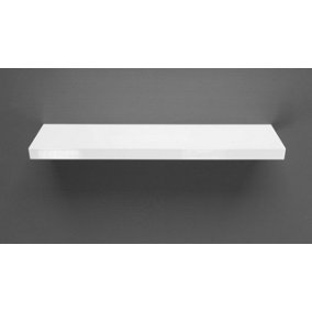 Gloss White Floating shelf 80x20x3.8cm