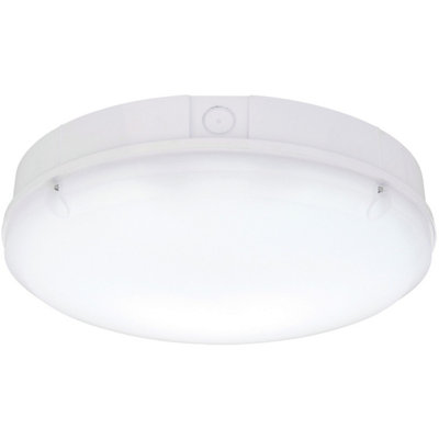 Gloss White IP65 Bulkhead Light - 18W CCT SMD LED Module - Emergency Lighting