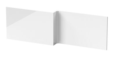 Gloss White L Shape Shower Bath MDF Front Panel - 1700mm