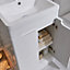 Gloss White Selkirk 500mm Vanity Basin Sink Unit 2 Door