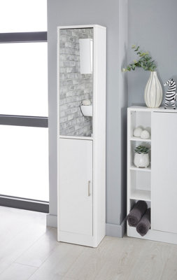 Corner tallboy bathroom deals cabinet