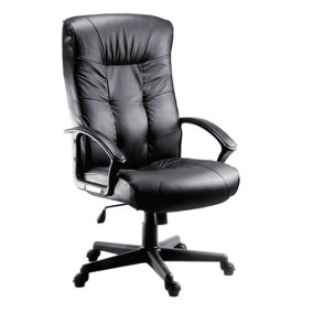 Gloucester Leather Faced Executive Chair with adjustable seat height and tilt