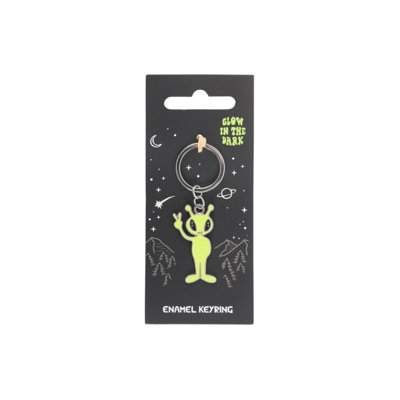 Glow in the Dark Alien Keyring - Cosmic Keychain for Keys & Backpacks