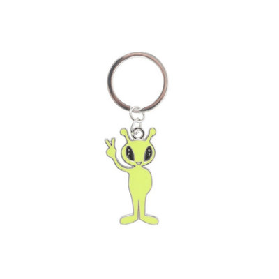 Glow in the Dark Alien Keyring - Cosmic Keychain for Keys & Backpacks