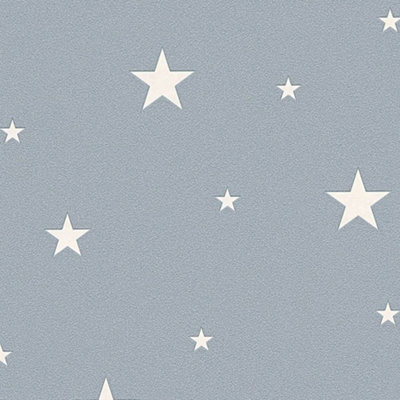 Glow in the Dark Stars Wallpaper Grey - AS Creation 32440-3