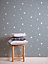 Glow in the Dark Stars Wallpaper Grey - AS Creation 32440-3