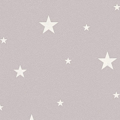 Glow in the Dark Stars Wallpaper Taupe AS Creation 32440-2