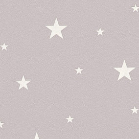 Glow in the Dark Stars Wallpaper Taupe AS Creation 32440-2