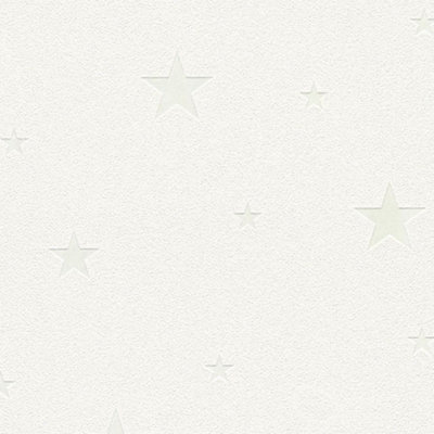 Glow in the Dark Stars Wallpaper White AS Creation 32440-1