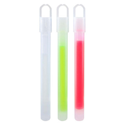 Glow Sticks 4" Pack Of 3 With Neck Lanyard 1cm x 11cm Multi  3 Pack