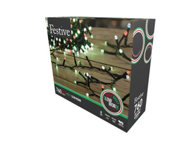 Glow-worm lights - Jolly holly - 1000 LEDs