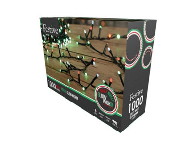 Glow-worm lights - Jolly holly - 1000 LEDs
