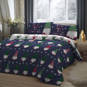 Gnome For Christmas 100% Brushed Cotton Duvet Cover Set